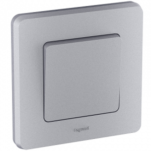 Выключатель 1 клав. перекрестный, алюминий, INSPIRIA Legrand 673682