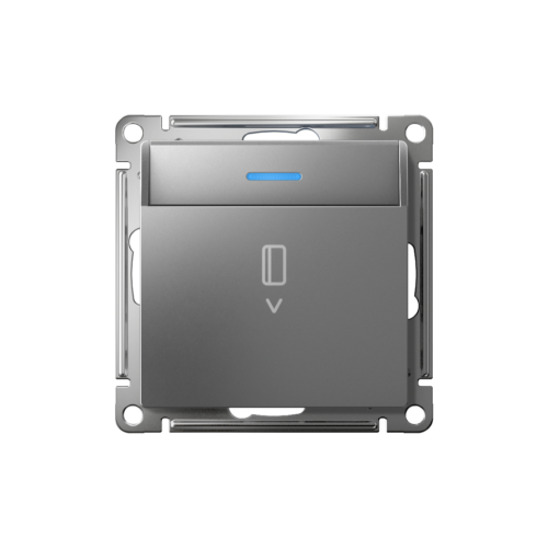 Выключатель карточный для гостиниц с подсветкой, Сталь, AtlasDesign SE ATN000914