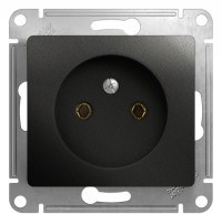 Розетка 1 местная 16А 250В, Антрацит, Glossa SE GSL000741