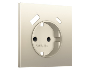 Лицевая панель розетки с З/К и USB зарядкой с шторками, Шёлк, Sigma Quant Ambrella Volt SP5500 Лицевая панель розетки с З/К и USB зарядкой с шторками, Шёлк, Sigma Quant Ambrella Volt SP5500