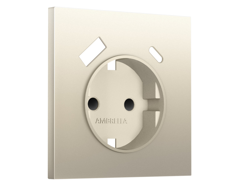Лицевая панель розетки с З/К и USB зарядкой с шторками, Шёлк, Sigma Quant Ambrella Volt SP5500 Лицевая панель розетки с З/К и USB зарядкой с шторками, Шёлк, Sigma Quant Ambrella Volt SP5500
