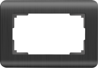 Рамка для двойной розетки пластик, Графит, Stream Werkel W0082104