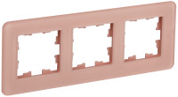 Рамка 3 местная, стекло, Дымчатый RE, Brite IEK BR-M32-G-41-K97