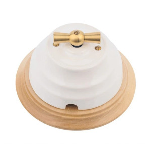 Выключатель керамический 1 кл. (2 положения), Белый, Астория Interior Electric