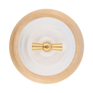 Выключатель керамический 1 кл. (2 положения), Белый, Астория Interior Electric