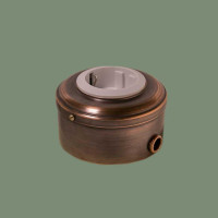 Ретро розетка медь с З/К и шторками, темная медь, ДИП-200 Romatti D240-8