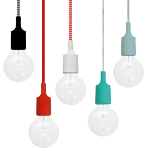 Ретро патрон силиконовый Е27, оранжевый, SIL-ORANGE-LAMPHOLDER Euro-Lamp