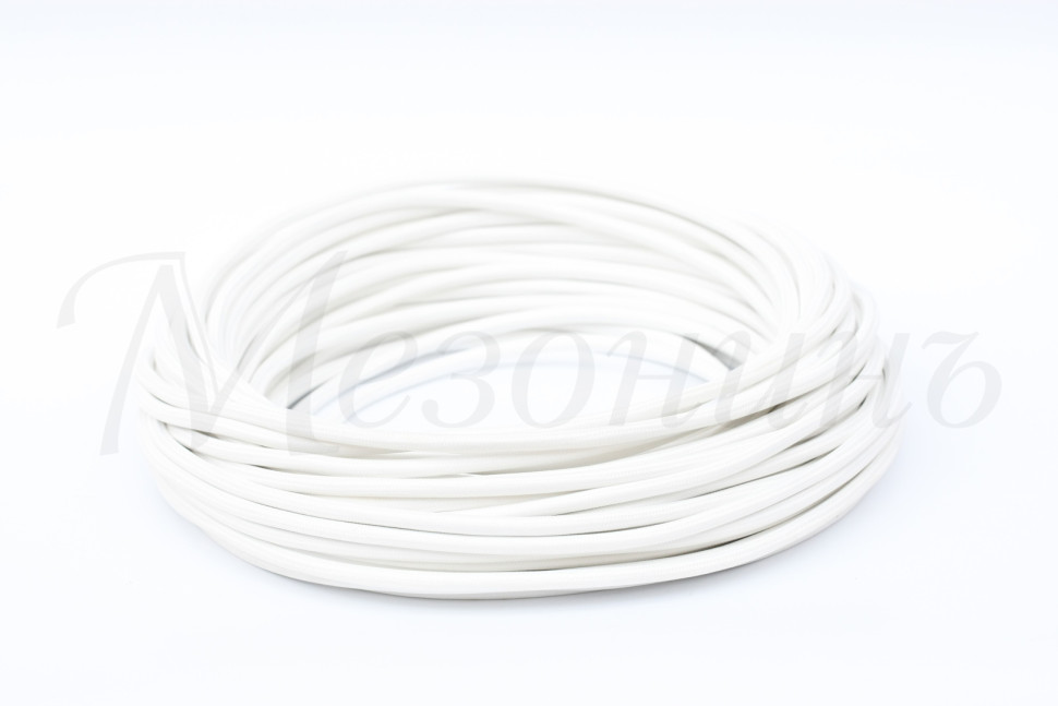 Ретро кабель круглый 3x2,5 Белый, ТМ МезонинЪ GE70172-01 (1 метр)