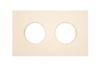 Рамка 2 местная пластик, Песочное золото, Шедель Bironi BF6-620-24M