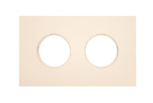 Рамка 2 местная пластик, Песочное золото, Шедель Bironi BF6-620-24M