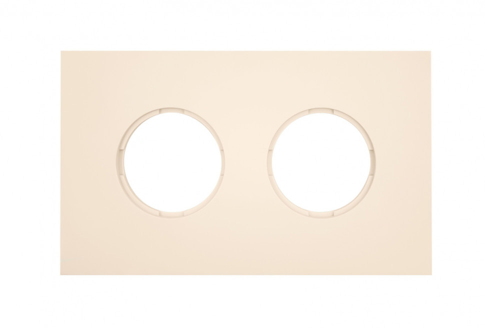 Рамка 2 местная пластик, Песочное золото, Шедель Bironi BF6-620-24M