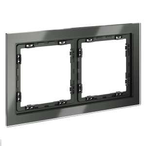 Рамка 2 местная, стекло, Титан, Voltum S70 VLS110206