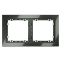 Рамка 2 местная, стекло, Титан, Voltum S70 VLS110206