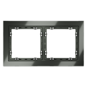 Рамка 2 местная, стекло, Титан, Voltum S70 VLS110206