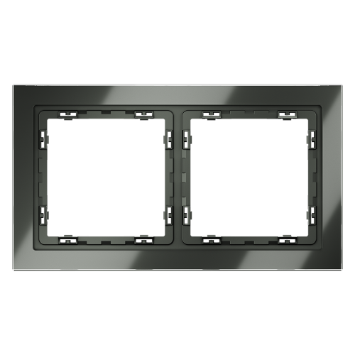 Рамка 2 местная, стекло, Титан, Voltum S70 VLS110206