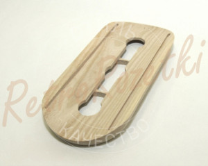 Накладка 3 местная деревянная под электрику Salvador 238x105 на бревно, Clever Wood