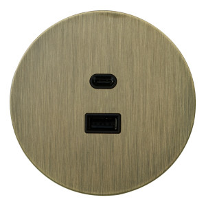 Розетка USB для быстрой зарядки Type A+C, Бронза, Аrt Salvador EU030112 Розетка USB для быстрой зарядки Type A+C, Бронза, Аrt Salvador EU030112