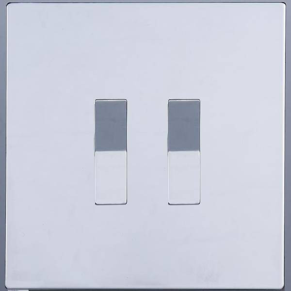 Выключатель кнопочный 2 кл. перекрест. (внутренний монт.), Хром, Toledo Salvador SJAN77EC18