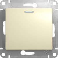 Выключатель 1 кл. с подсветкой проходной, бежевый, Glossa SE GSL000263