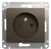 Розетка 1 местная 16А 250В, Шоколад, Glossa SE GSL000841
