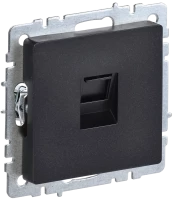 Розетка компьютерная RJ45 Cat. 5e, Черный, Brite IEK BR-K10-1-K02