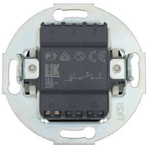 Кнопка без фиксации 1 кл., Чёрный, Vintage LK Studio 880508-1