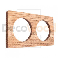 Рамка 2 местная деревянная под электрику OneKey, ясень в масле, DecoWood ROC2-AO