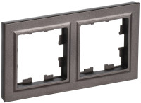 Рамка 2 местная влагозащищенная IP44, Бронза, Brite IEK BR-M22-44-K45