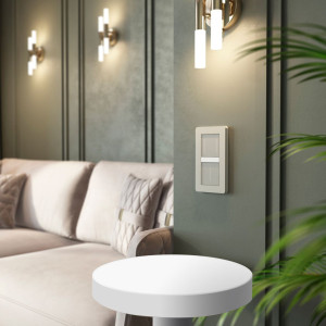 Сенсорный выключатель 2 кл. с подсветкой 1000Вт, Дымчатый, Werkel W4522014