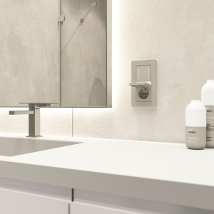 Сенсорный выключатель 2 кл. с подсветкой 1000Вт, Дымчатый, Werkel W4522014