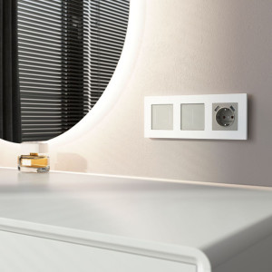 Сенсорный выключатель 2 кл. с подсветкой 1000Вт, Дымчатый, Werkel W4522014