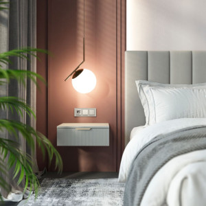 Сенсорный выключатель 2 кл. с подсветкой 1000Вт, Дымчатый, Werkel W4522014