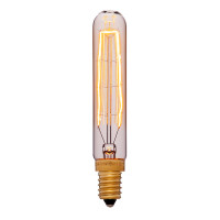 Ретро лампа накаливания T20 F7 40Вт Е14, золотистая Sun Lumen 054-188