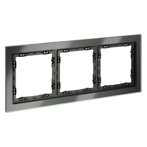 Рамка 3 местная, стекло, Титан, Voltum S70 VLS110306