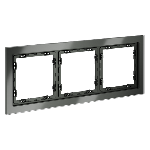 Рамка 3 местная, стекло, Титан, Voltum S70 VLS110306