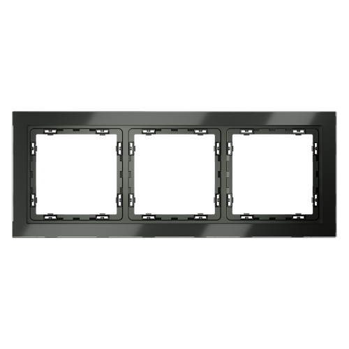 Рамка 3 местная, стекло, Титан, Voltum S70 VLS110306