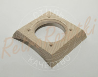 Накладка 1 местная деревянная 118x118 на бревно, Clever Wood