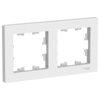 Рамка 2 местная, Белый, AtlasDesign SE ATN000102