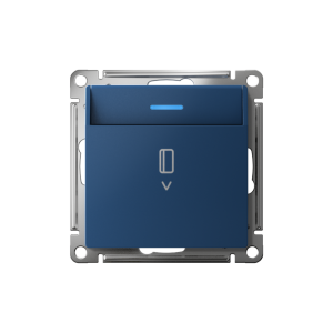 Выключатель карточный для гостиниц с подсветкой, Аквамарин, AtlasDesign SE ATN001114