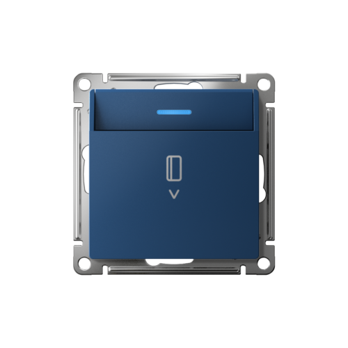 Выключатель карточный для гостиниц с подсветкой, Аквамарин, AtlasDesign SE ATN001114