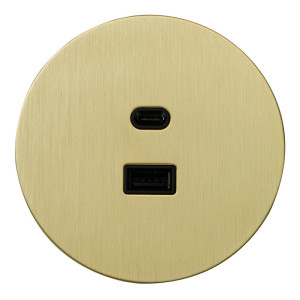 Розетка USB для быстрой зарядки Type A+C, Золото, Аrt Salvador EU040112 Розетка USB для быстрой зарядки Type A+C, Золото, Аrt Salvador EU040112