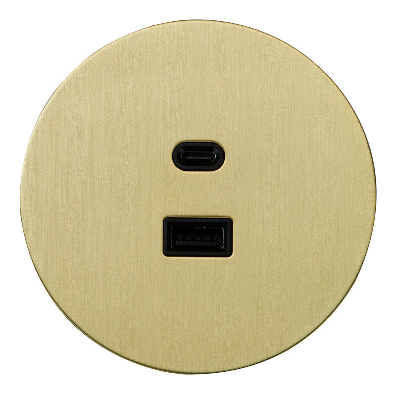 Розетка USB для быстрой зарядки Type A+C, Золото, Аrt Salvador EU040112 Розетка USB для быстрой зарядки Type A+C, Золото, Аrt Salvador EU040112