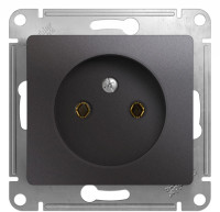 Розетка 1 местная 16А 250В, Графит, Glossa SE GSL001341