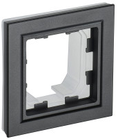 Рамка 1 местная влагозащищенная IP44, Черный, Brite IEK BR-M12-44-K02