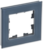 Рамка 1 местная, стекло, Маренго матовый, Brite IEK BR-M12-G-31-K35