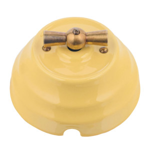 Выключатель керамический 1 кл. (2 положения), Песочный, Астория Interior Electric