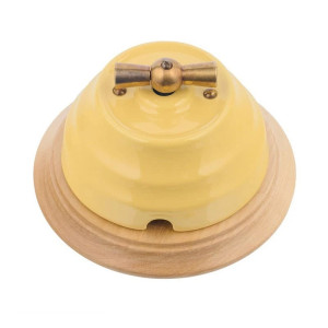 Выключатель керамический 1 кл. (2 положения), Песочный, Астория Interior Electric