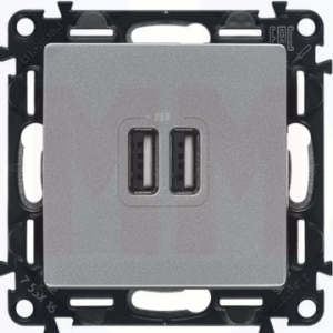 Розетка USB для зарядки, алюминий, Valena Life Legrand 753612