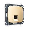 Розетка комп. с шторками RJ45 Cat. 6, Шампань, OMEGA Quant Ambrella Volt MO612010