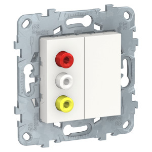 Розетка RCA, Белый, Unica New Schneider NU543118